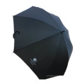 Parapluie droit noir publicitaire (JYSU-25)